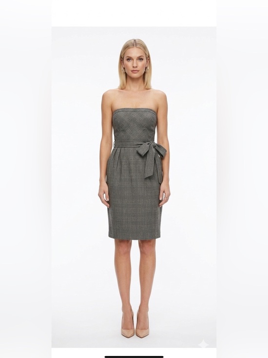 Lida Baday Dresses & Skirts - Lida Baday Wool Plaid Strapless Dress Size 4 Academia Business Casual Office 4